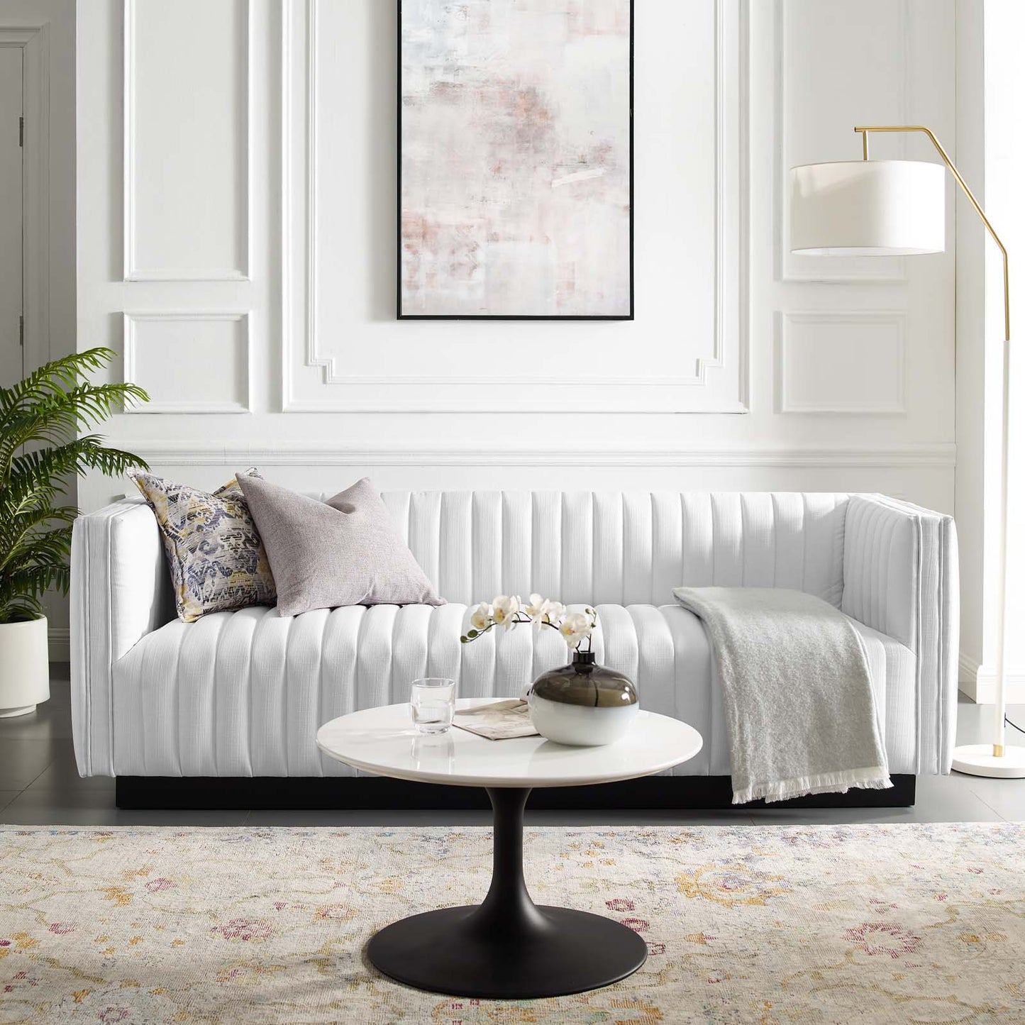 Conjure Tufted Upholstered Fabric Sofa | Polyester by Modway
