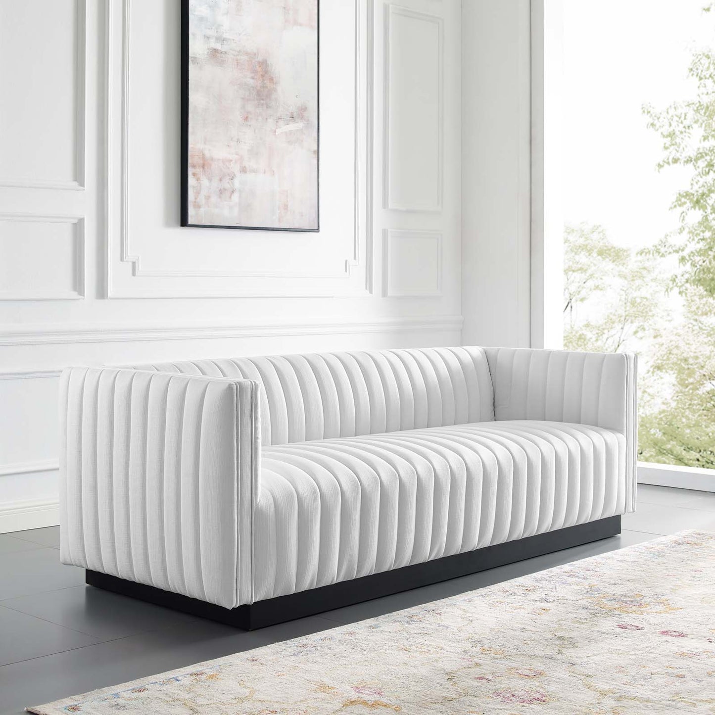 Conjure Tufted Upholstered Fabric Sofa | Polyester by Modway