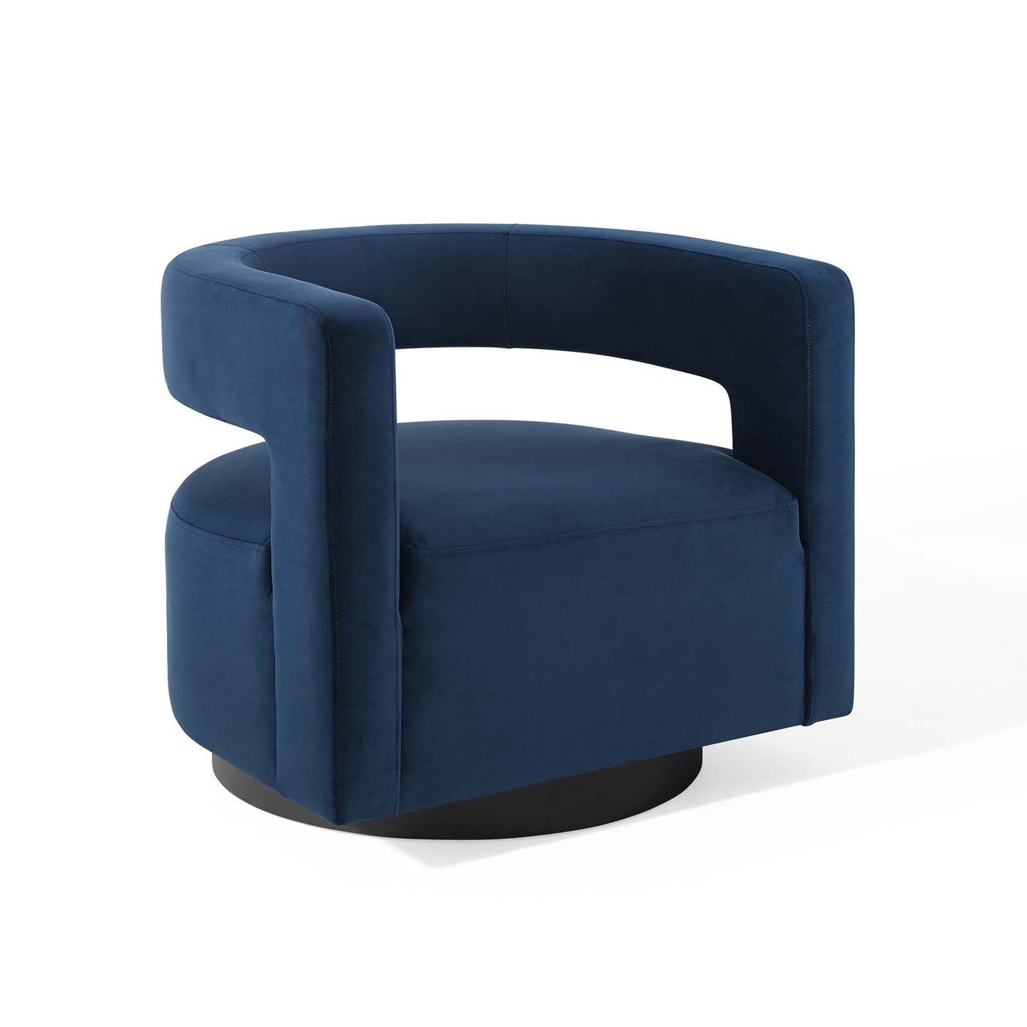 Spin Cutaway Performance Velvet Swivel Armchair | Polyester by Modway