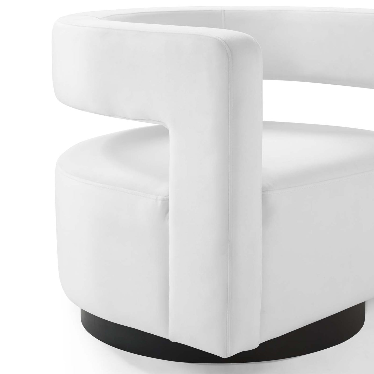 Spin Cutaway Performance Velvet Swivel Armchair | Polyester by Modway