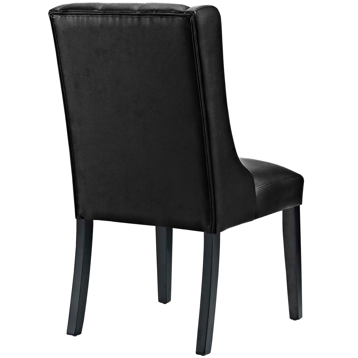 Baronet Dining Chair Vinyl Set of 2 Black by Modway