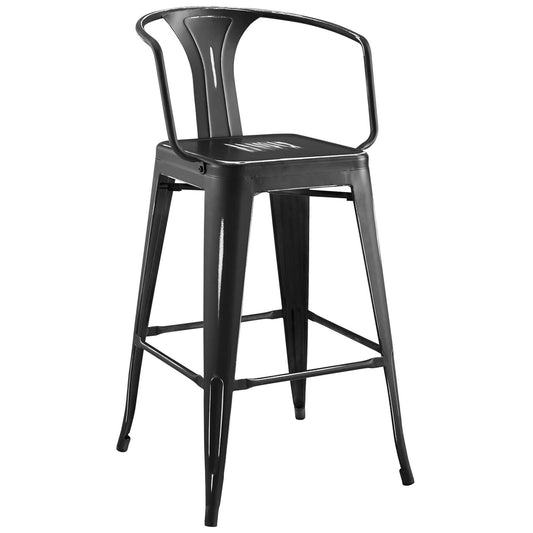Promenade Bar Stool Set of 2 Black by Modway