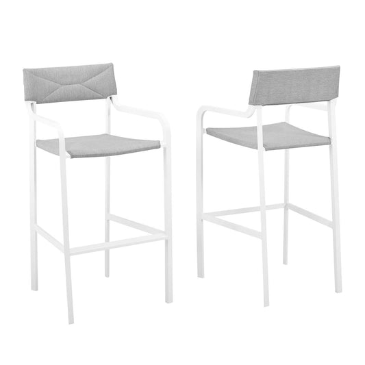 Raleigh Outdoor Patio Aluminum Bar Stool Set of 2 by Modway
