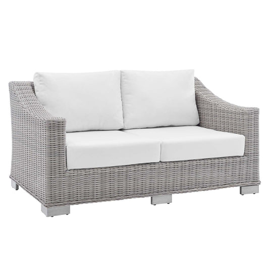 Conway Outdoor Patio Wicker Rattan Loveseat by Modway