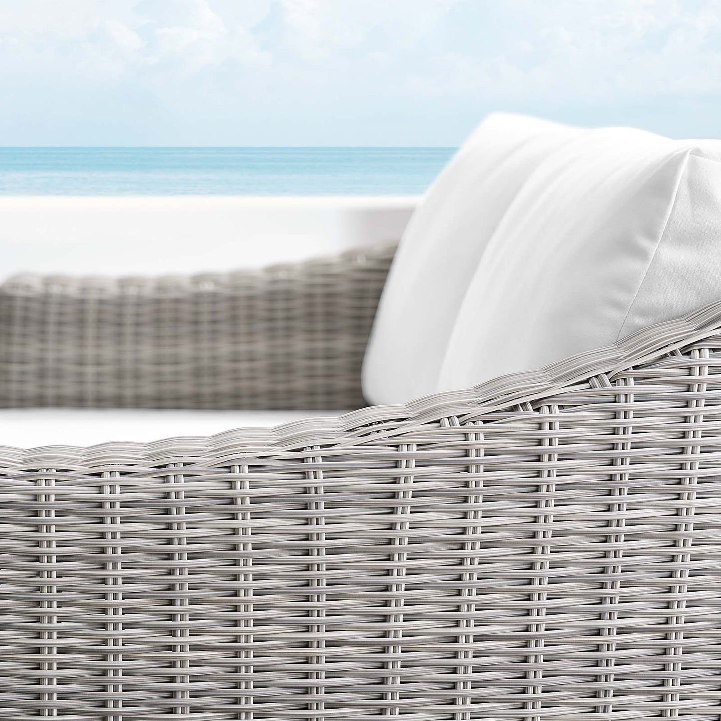 Conway Outdoor Patio Wicker Rattan Loveseat by Modway