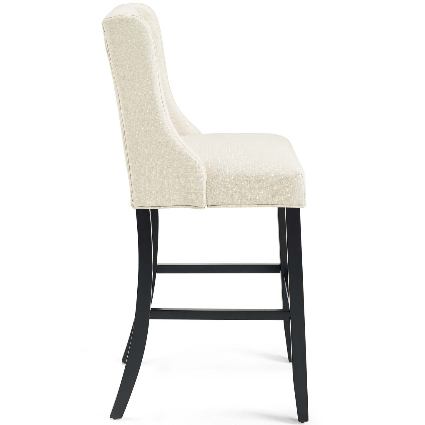 Baronet Bar Stool Upholstered Fabric Set of 2 | Polyester by Modway