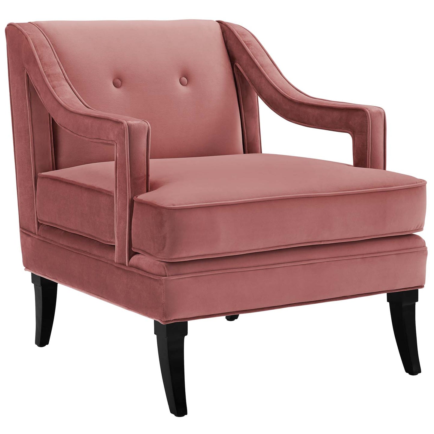 Concur Living Room Set Performance Velvet Set of 2 Dusty Rose by Modway