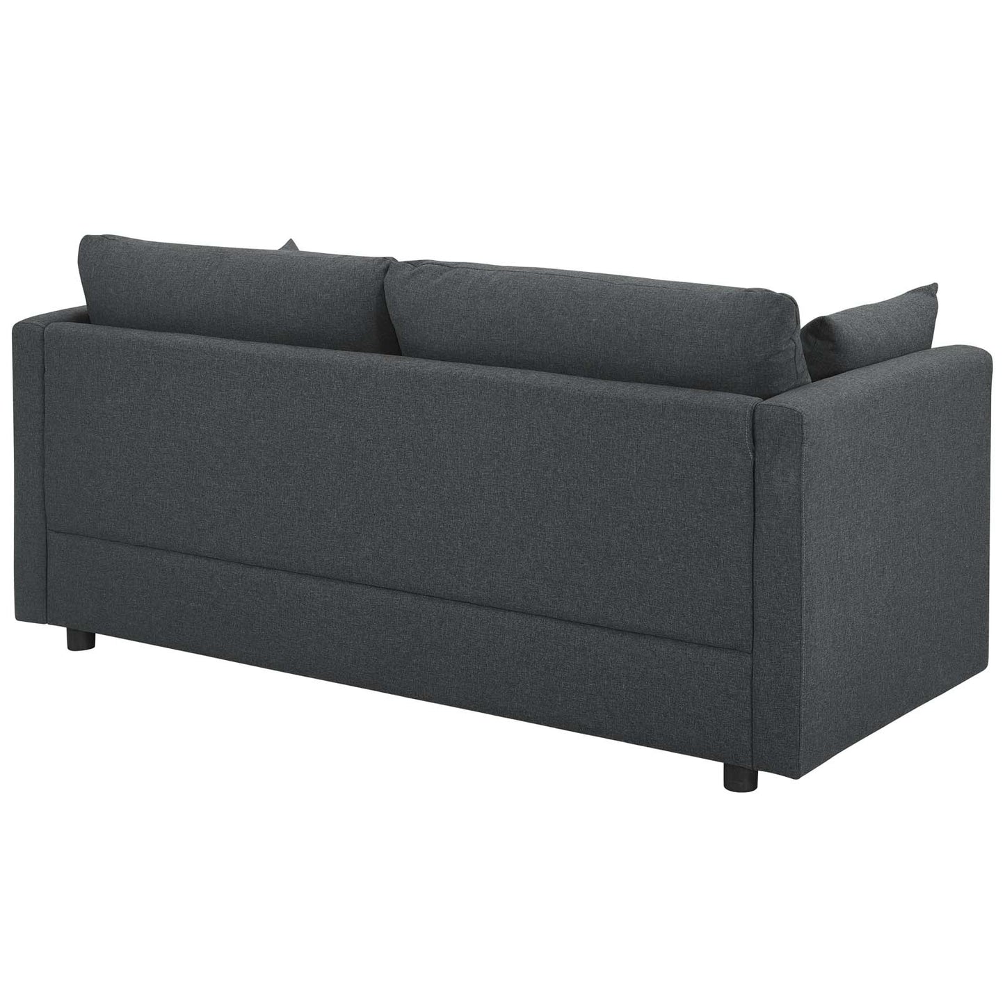 Activate 3 Piece Upholstered Fabric Set Gray | Polyester by Modway