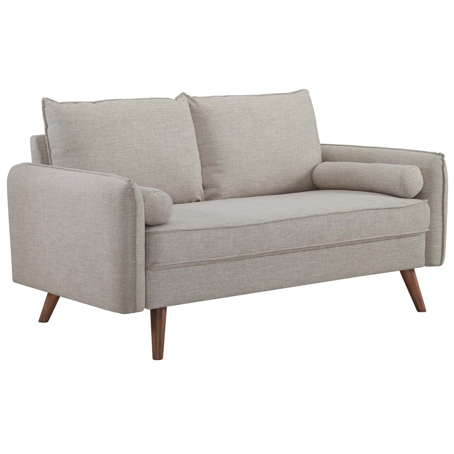 Revive Upholstered Fabric Sofa and Loveseat Set Beige by Modway