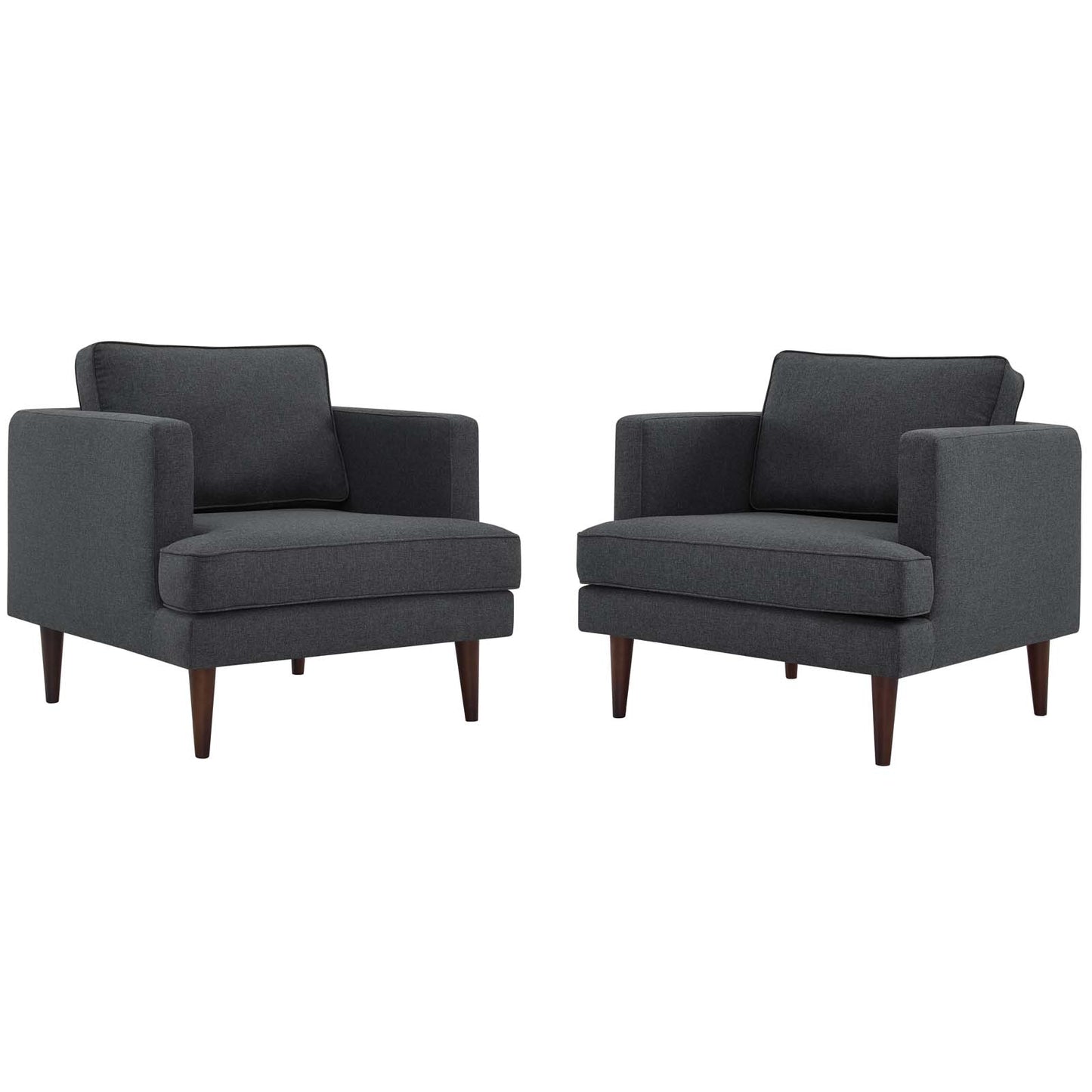 Agile Upholstered Fabric Armchair Set of 2 by Modway