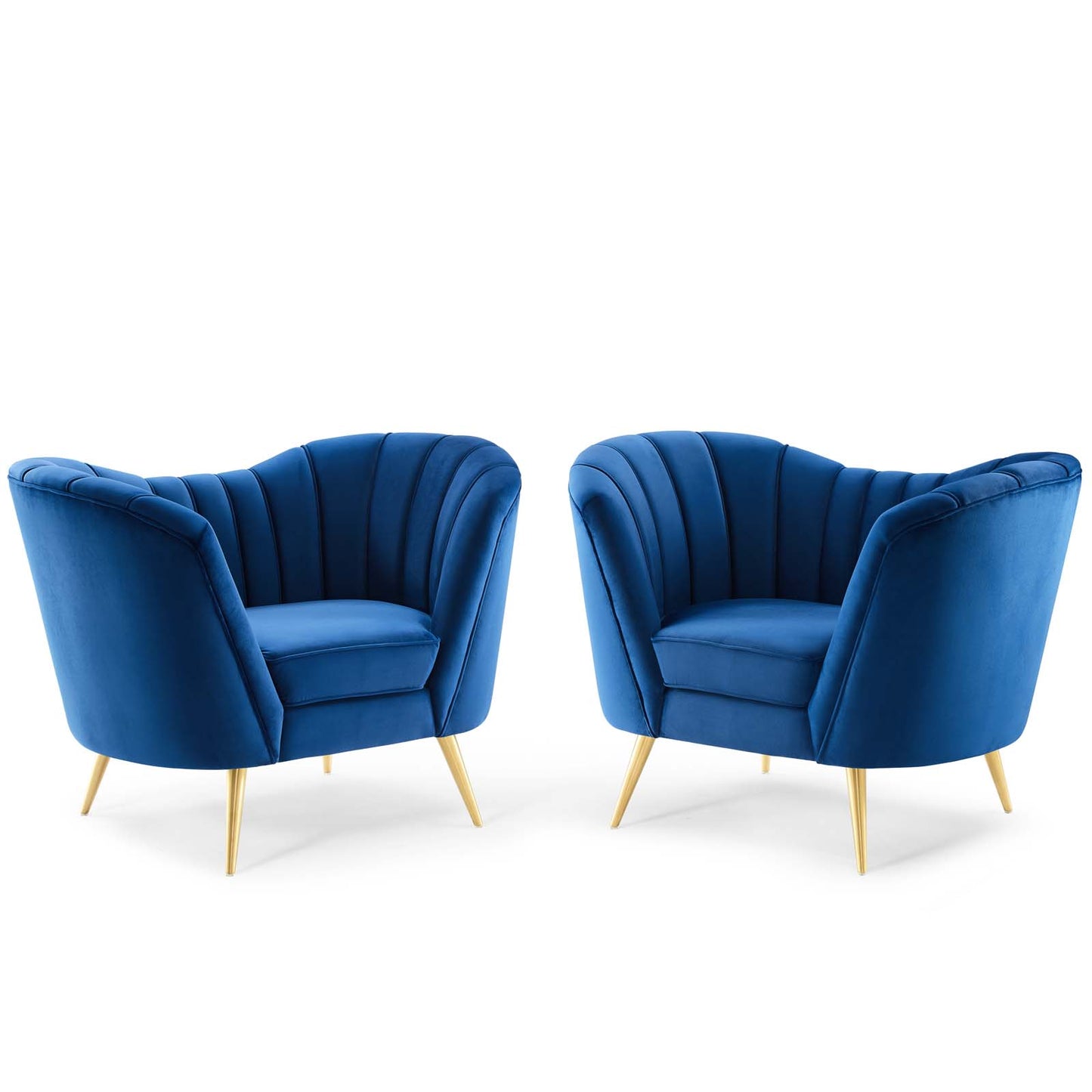 Opportunity Performance Velvet Armchair Set of 2 by Modway