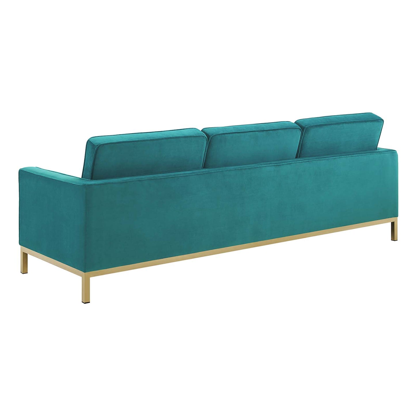 Loft Gold Stainless Steel Leg Performance Velvet Sofa and Loveseat Set by Modway