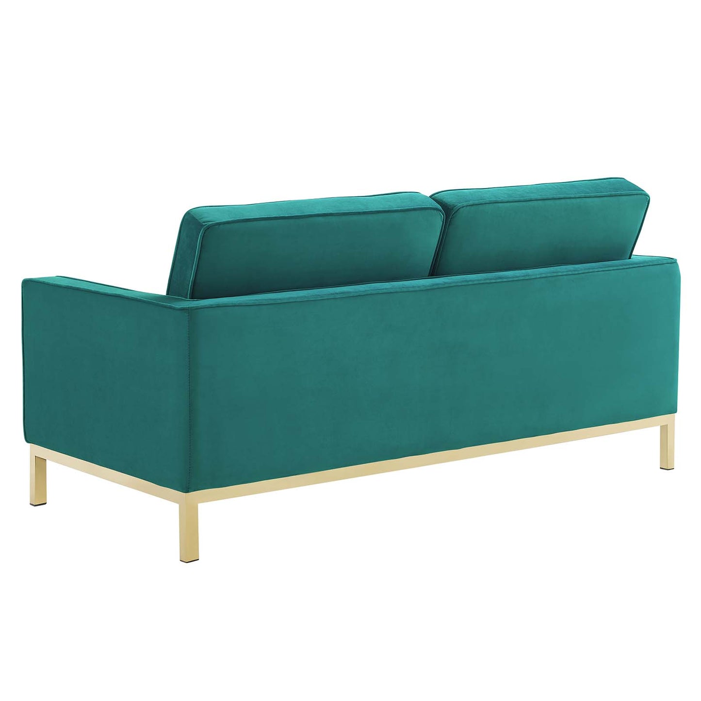 Loft Gold Stainless Steel Leg Performance Velvet Sofa and Loveseat Set by Modway