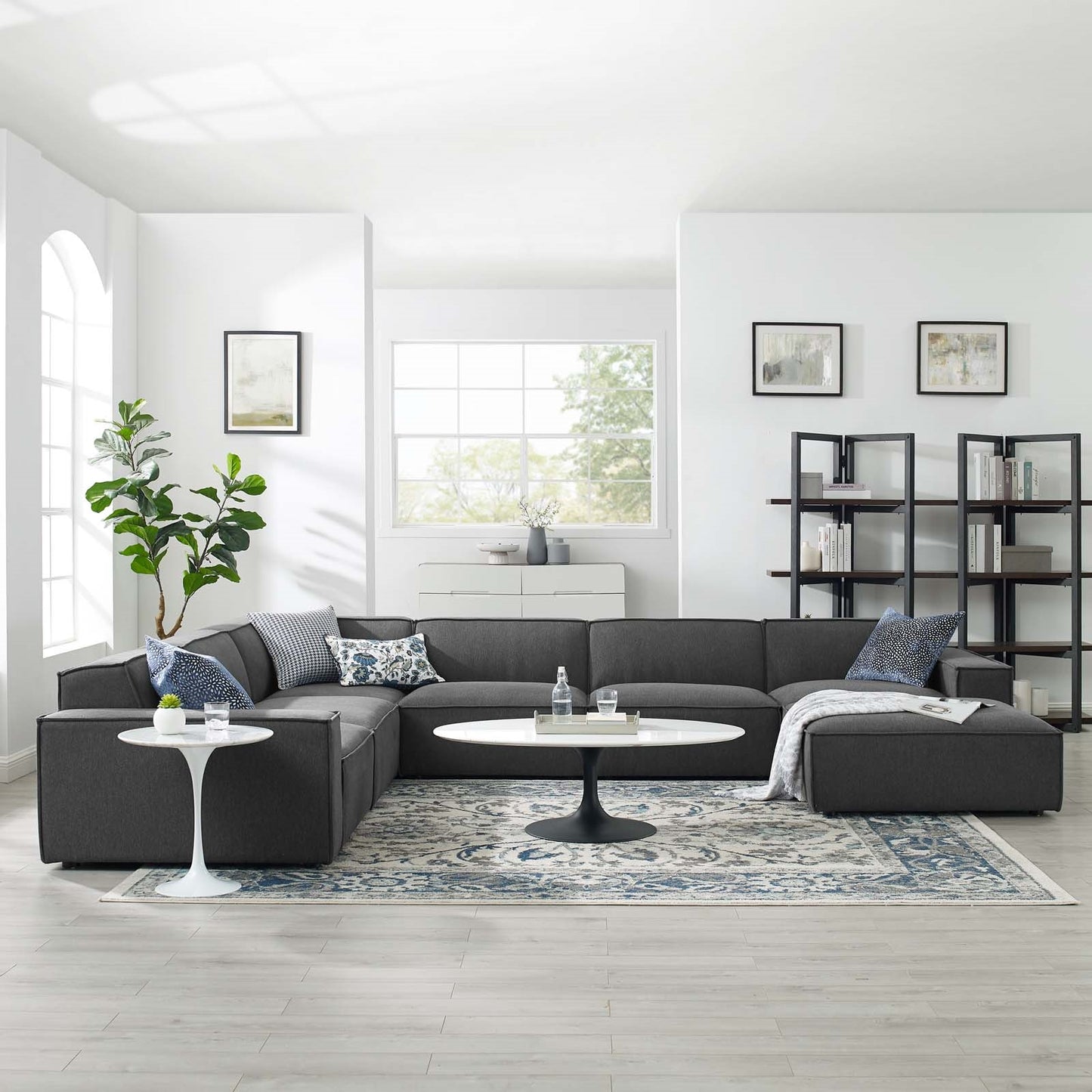Restore 7 Piece Sectional Sofa | Polyester by Modway