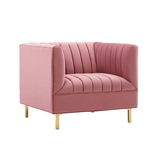 Shift Channel Tufted Performance Velvet Armchair by Modway