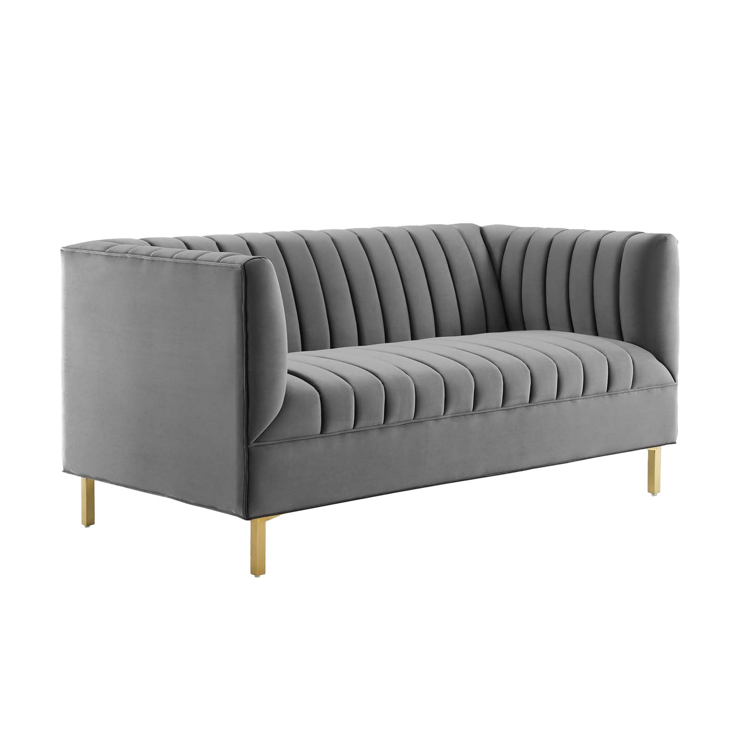 Shift Channel Tufted Performance Velvet Loveseat by Modway