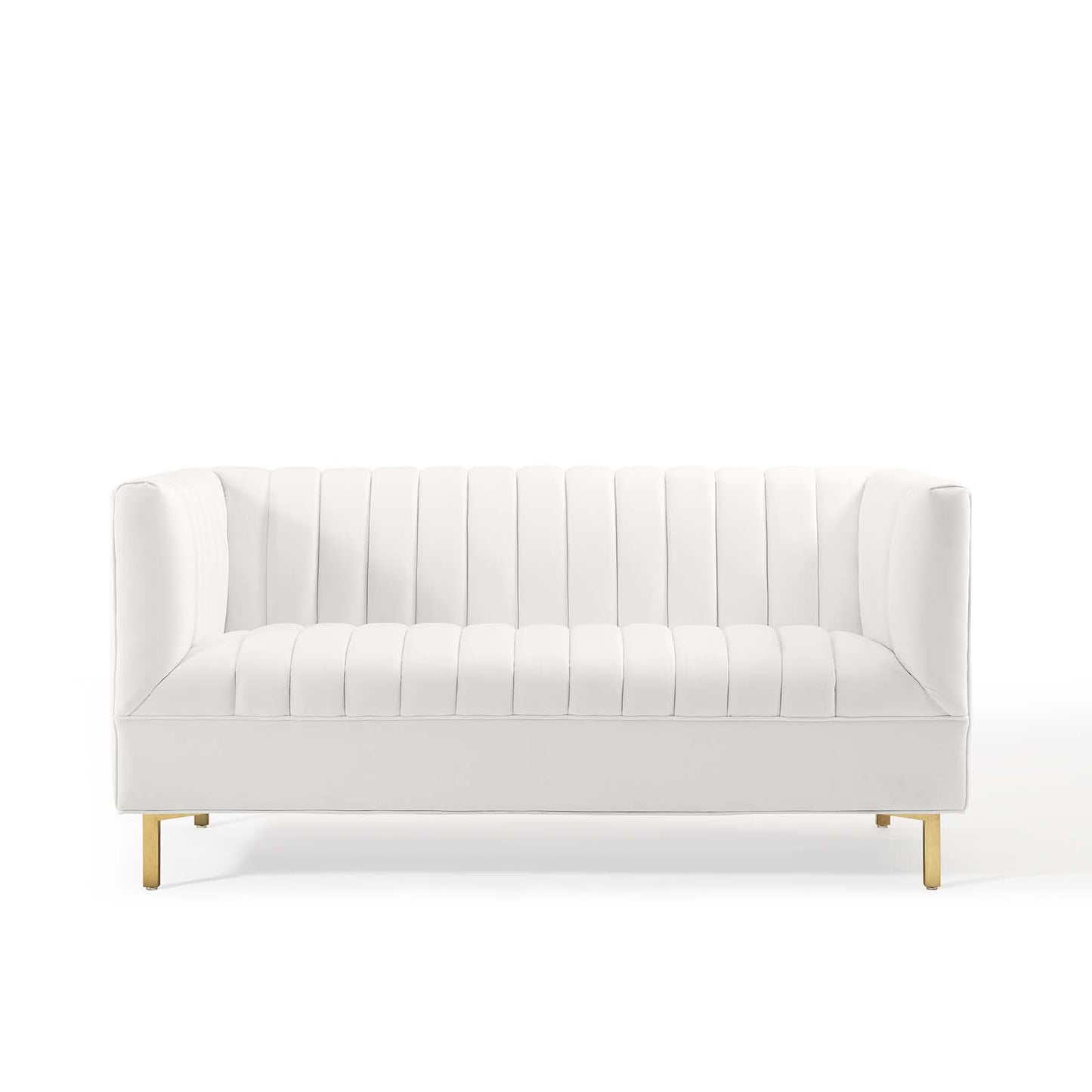 Shift Channel Tufted Performance Velvet Loveseat by Modway