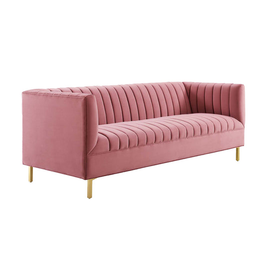 Shift Channel Tufted Performance Velvet Sofa by Modway