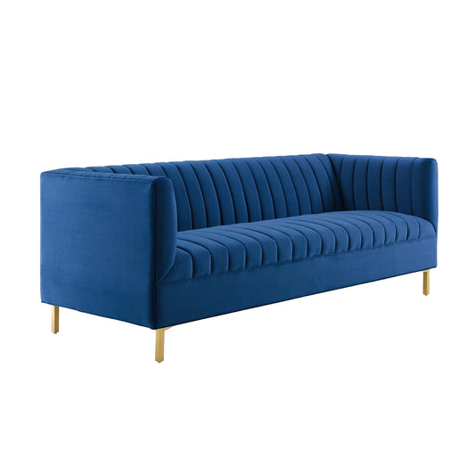 Shift Channel Tufted Performance Velvet Sofa by Modway