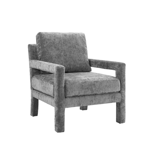 Rehearse Performance Velvet Armchair Gray | Polyester by Modway