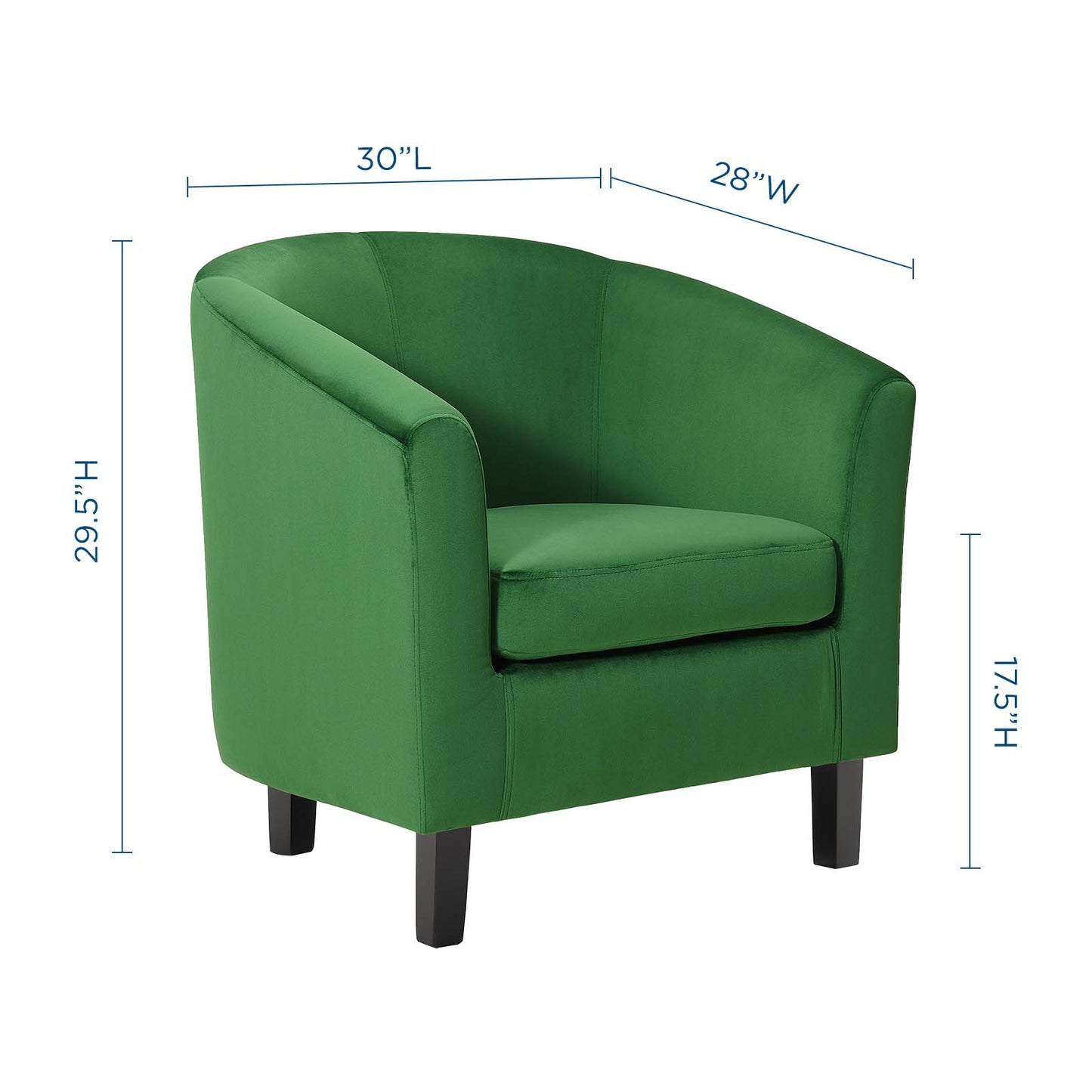 Prospect Performance Velvet Armchair by Modway