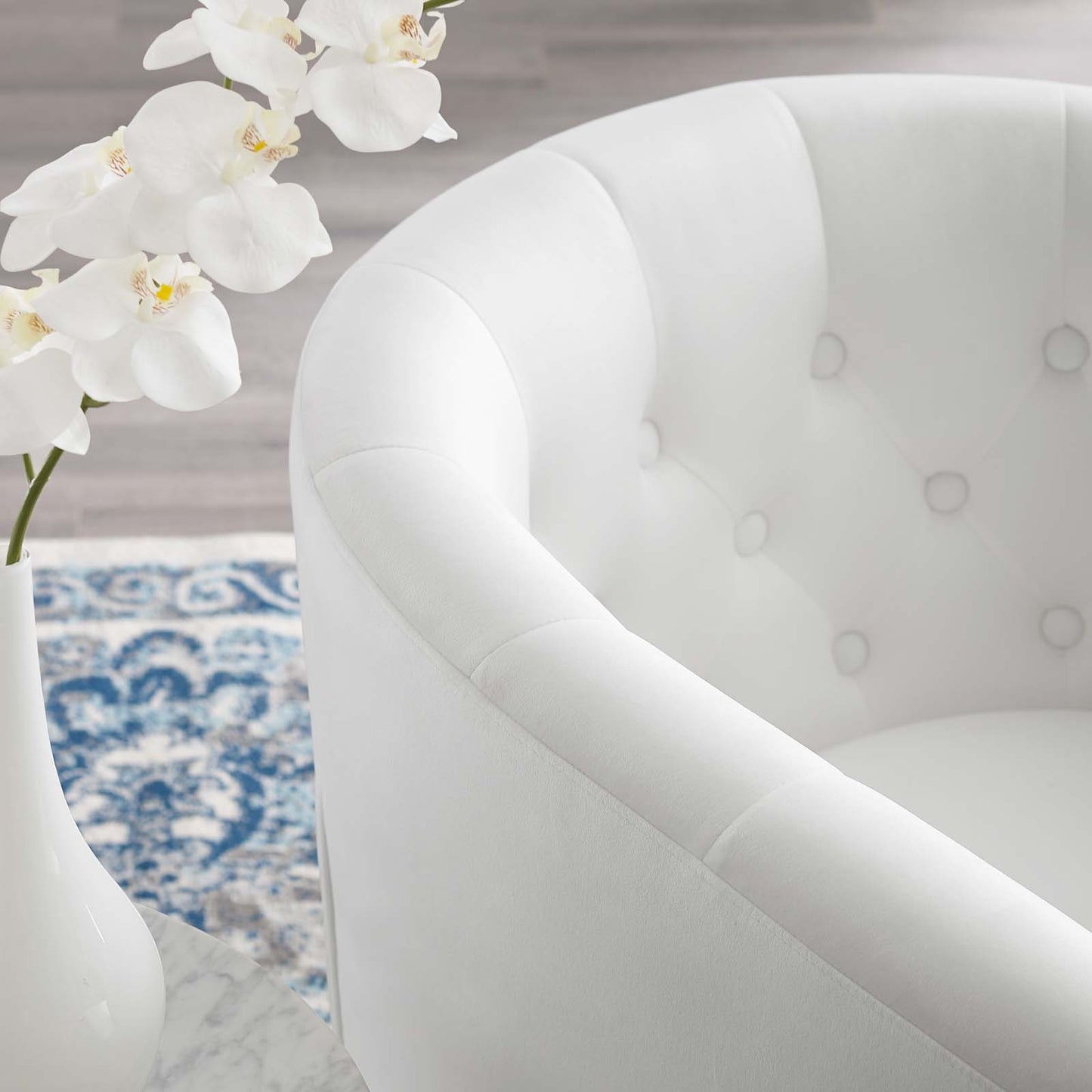 Prospect Tufted Performance Velvet Swivel Armchair by Modway