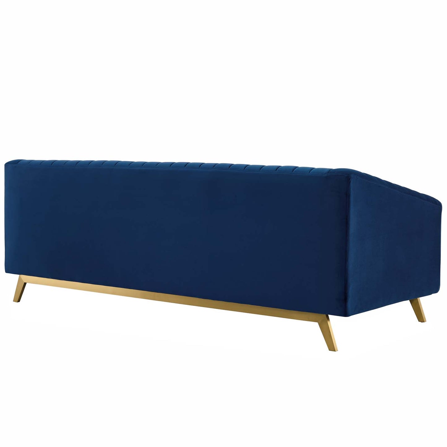 Valiant Vertical Channel Tufted Performance Velvet Sofa and Armchair Set by Modway