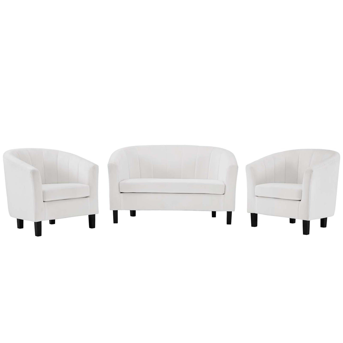 Prospect Channel Tufted 3 Piece Performance Velvet Set by Modway