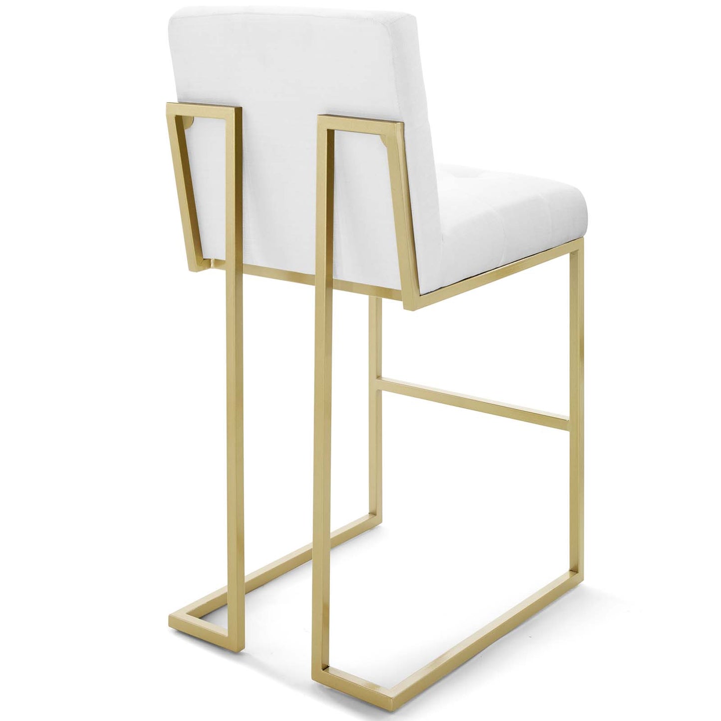 Privy Gold Stainless Steel Performance Velvet Bar Stool Set of 2 by Modway