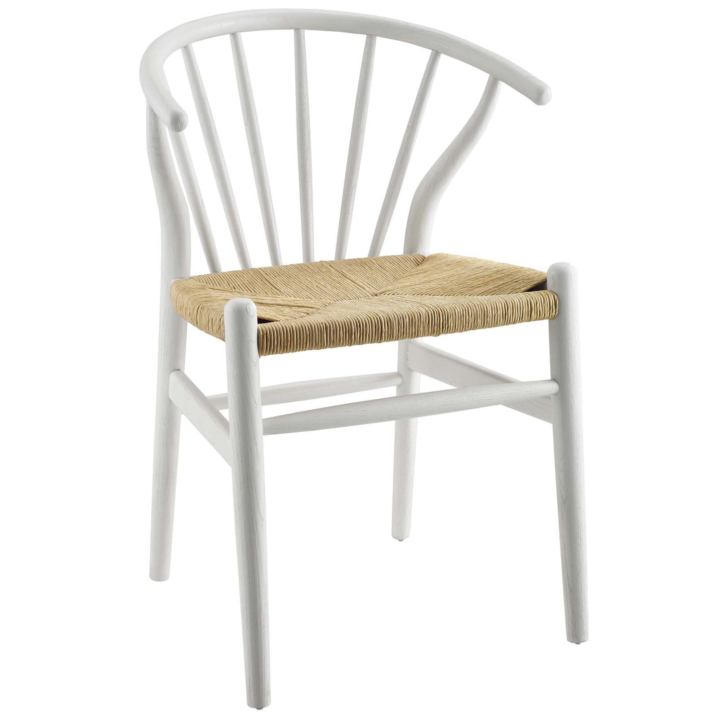 Flourish Spindle Wood Dining Side Chair Set of 2 White by Modway