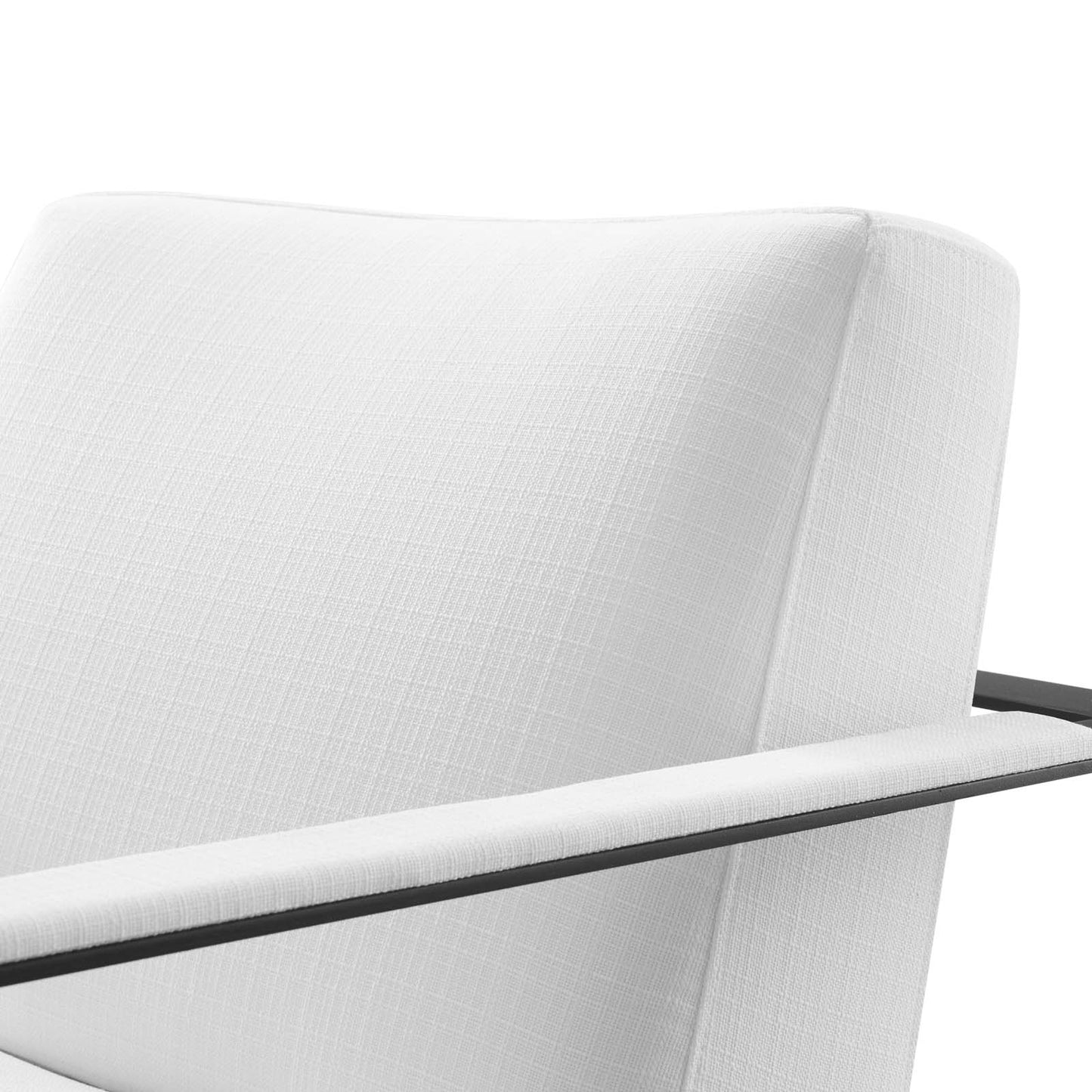 Seg Upholstered Accent Chair Black White | Polyester by Modway