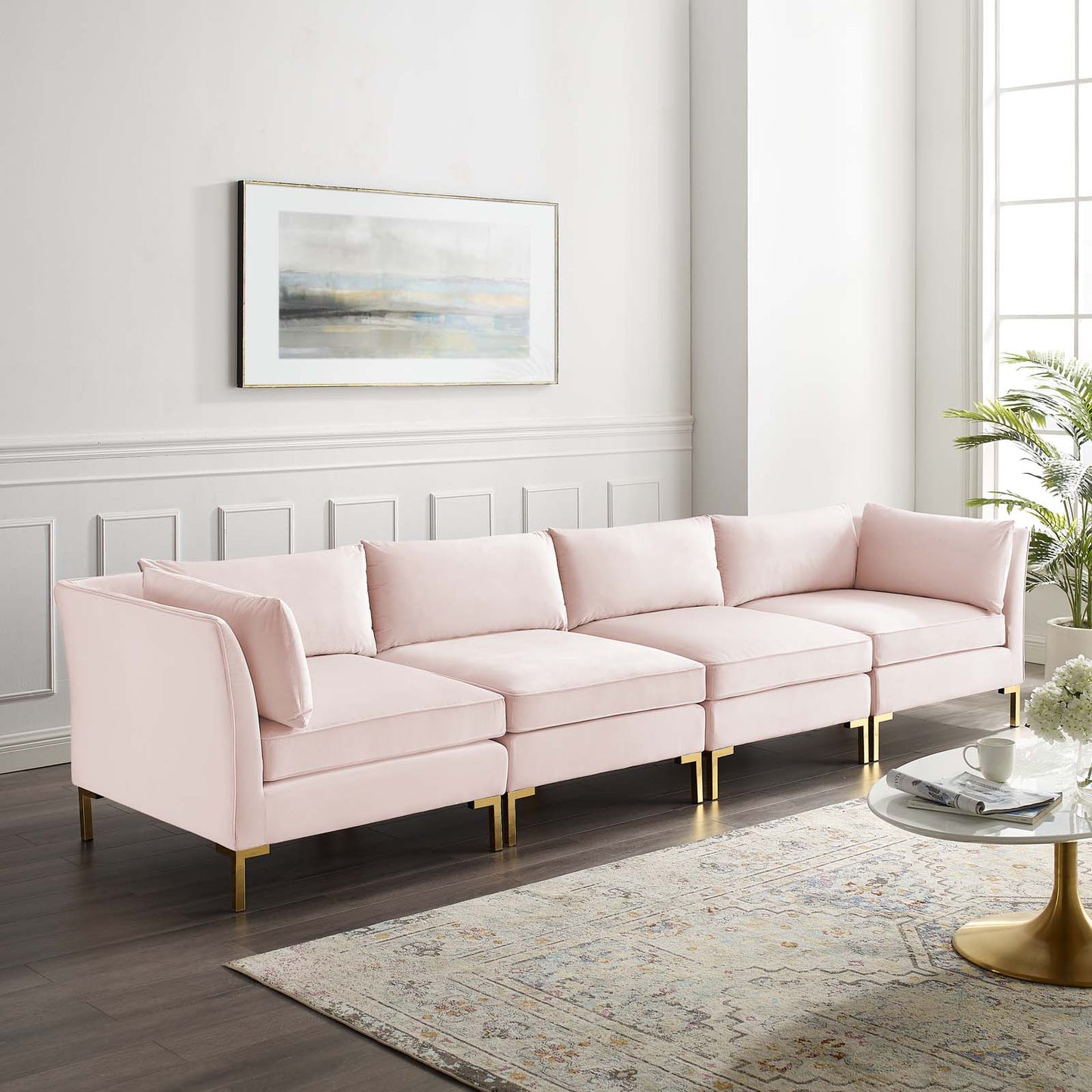 Ardent 4-Seater Performance Velvet Sofa by Modway
