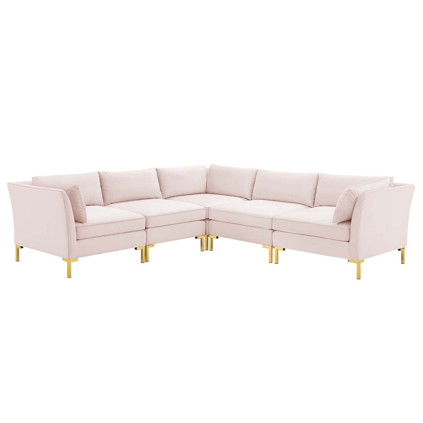 Ardent 5-Piece Performance Velvet Sectional Sofa by Modway