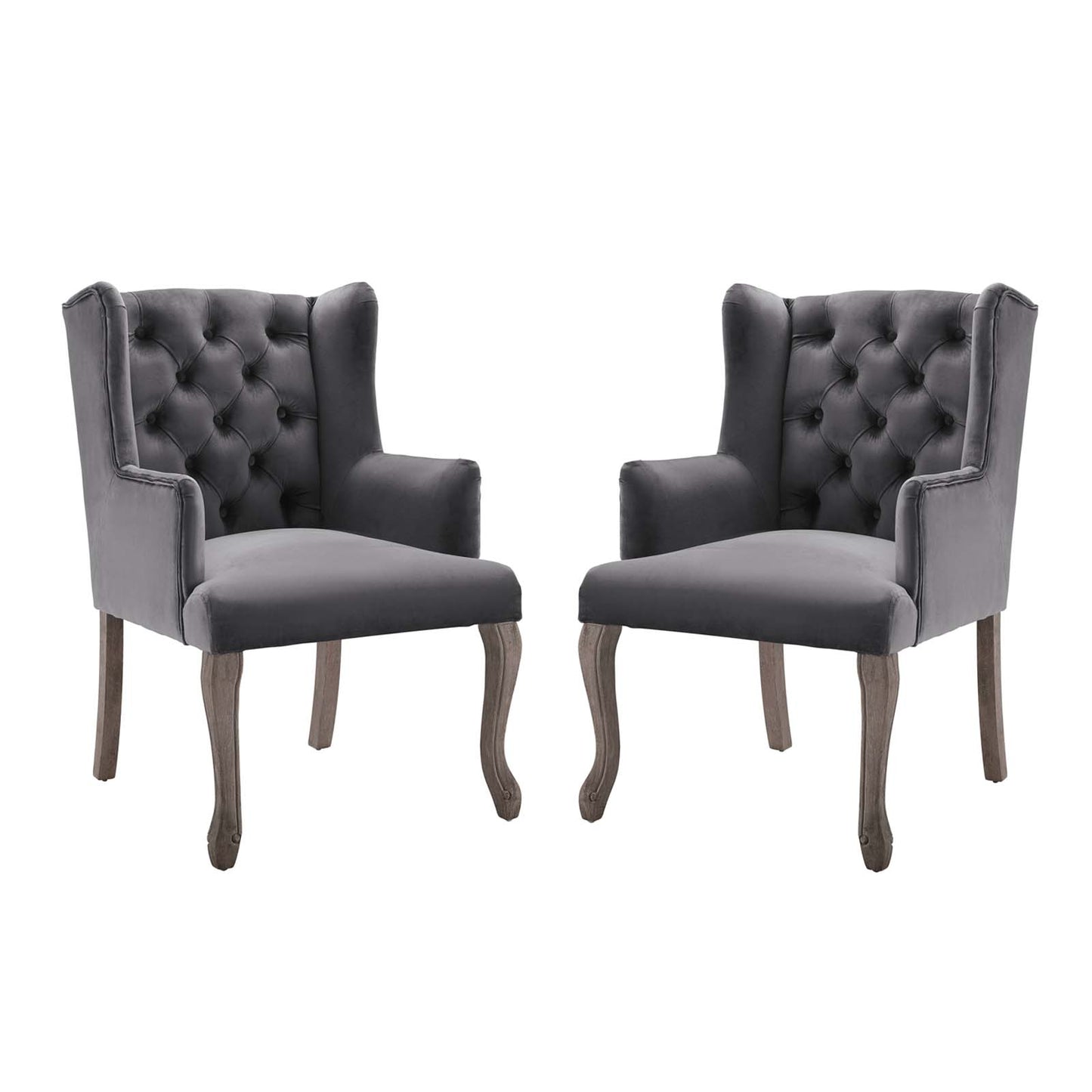 Realm Armchair Performance Velvet Set of 2 by Modway