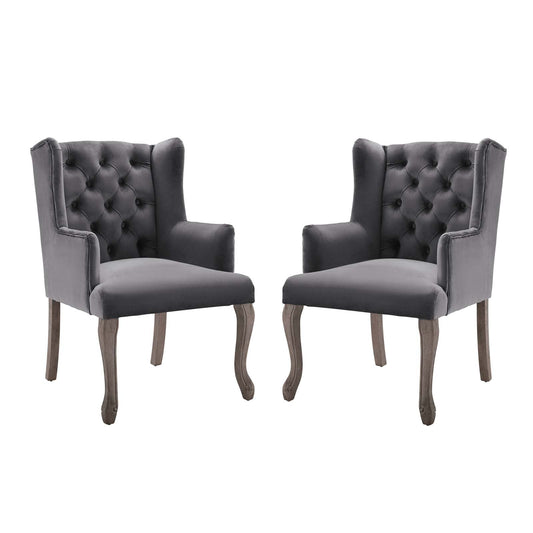 Realm Armchair Performance Velvet Set of 2 by Modway
