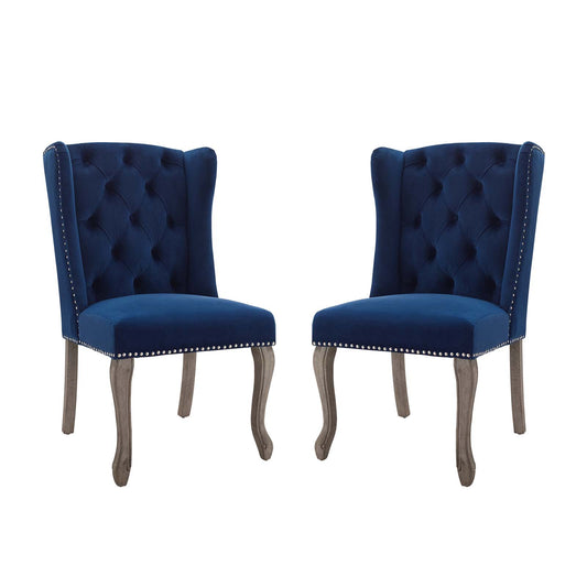 Apprise Side Chair Performance Velvet Set of 2 by Modway