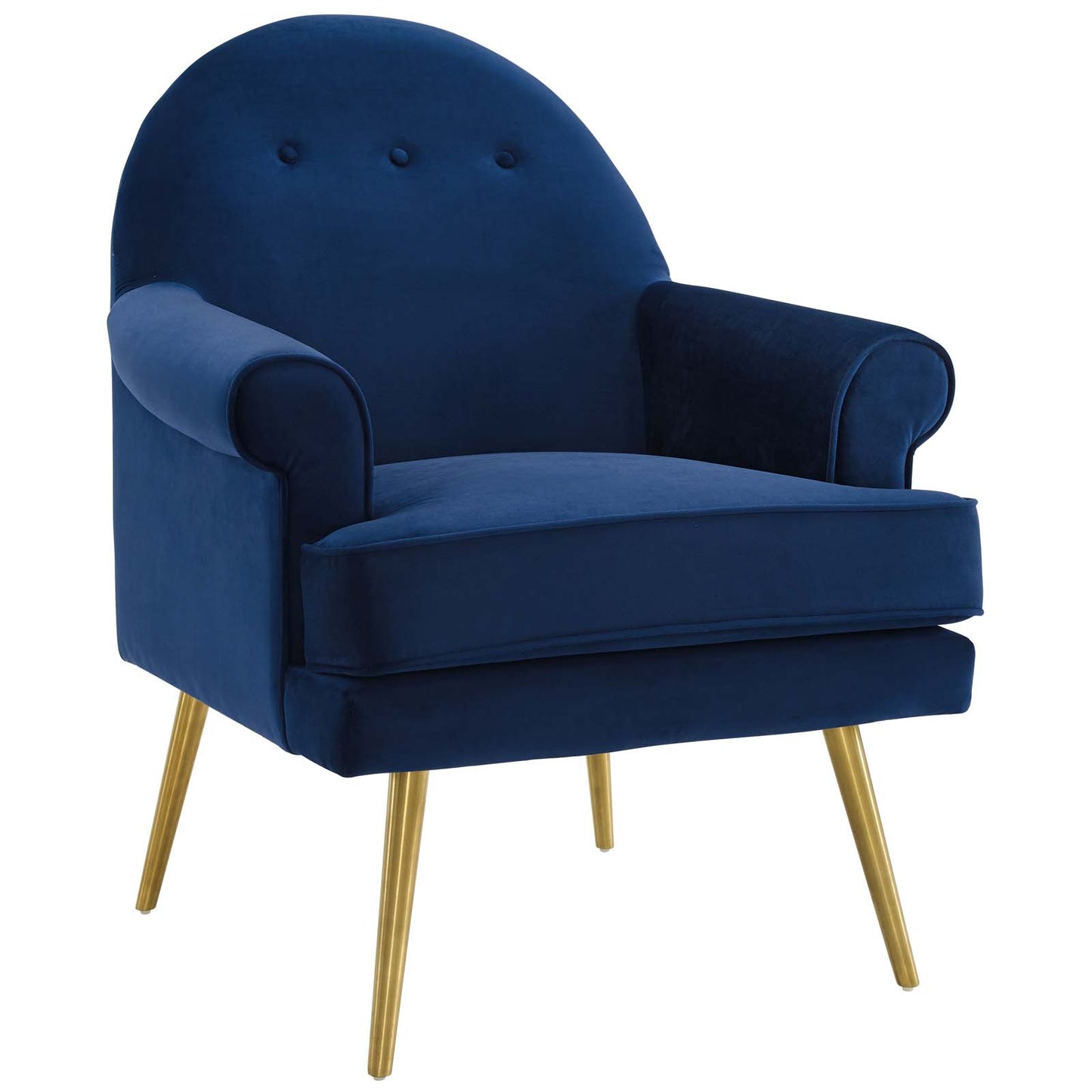 Revive Armchair Performance Velvet Set of 2 Navy by Modway