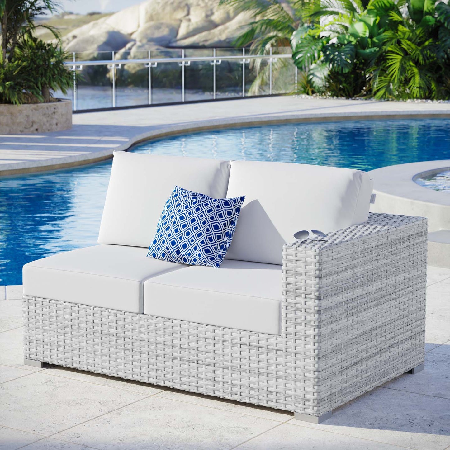 Convene Outdoor Patio RightArm Loveseat by Modway