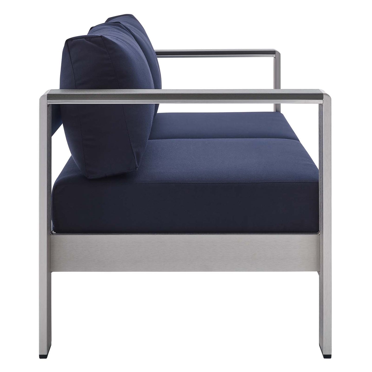 Shore Sunbrella Fabric Outdoor Patio Aluminum 3 Piece Set by Modway