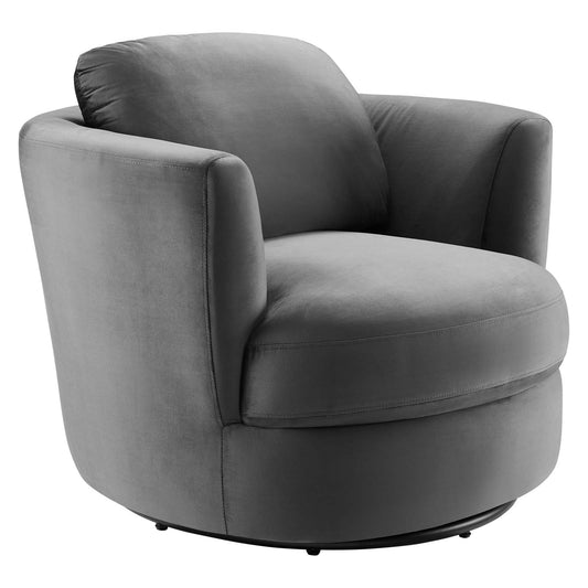 Pirouette Performance Velvet Swivel Armchair by Modway