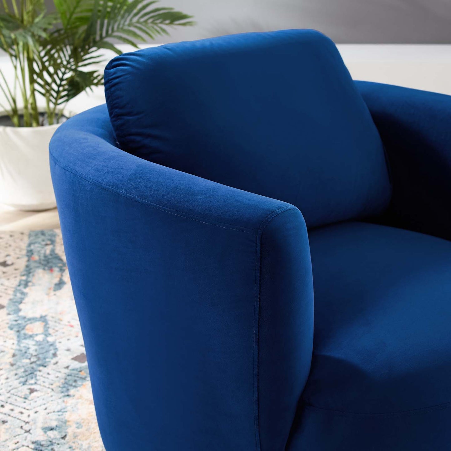 Pirouette Performance Velvet Swivel Armchair by Modway
