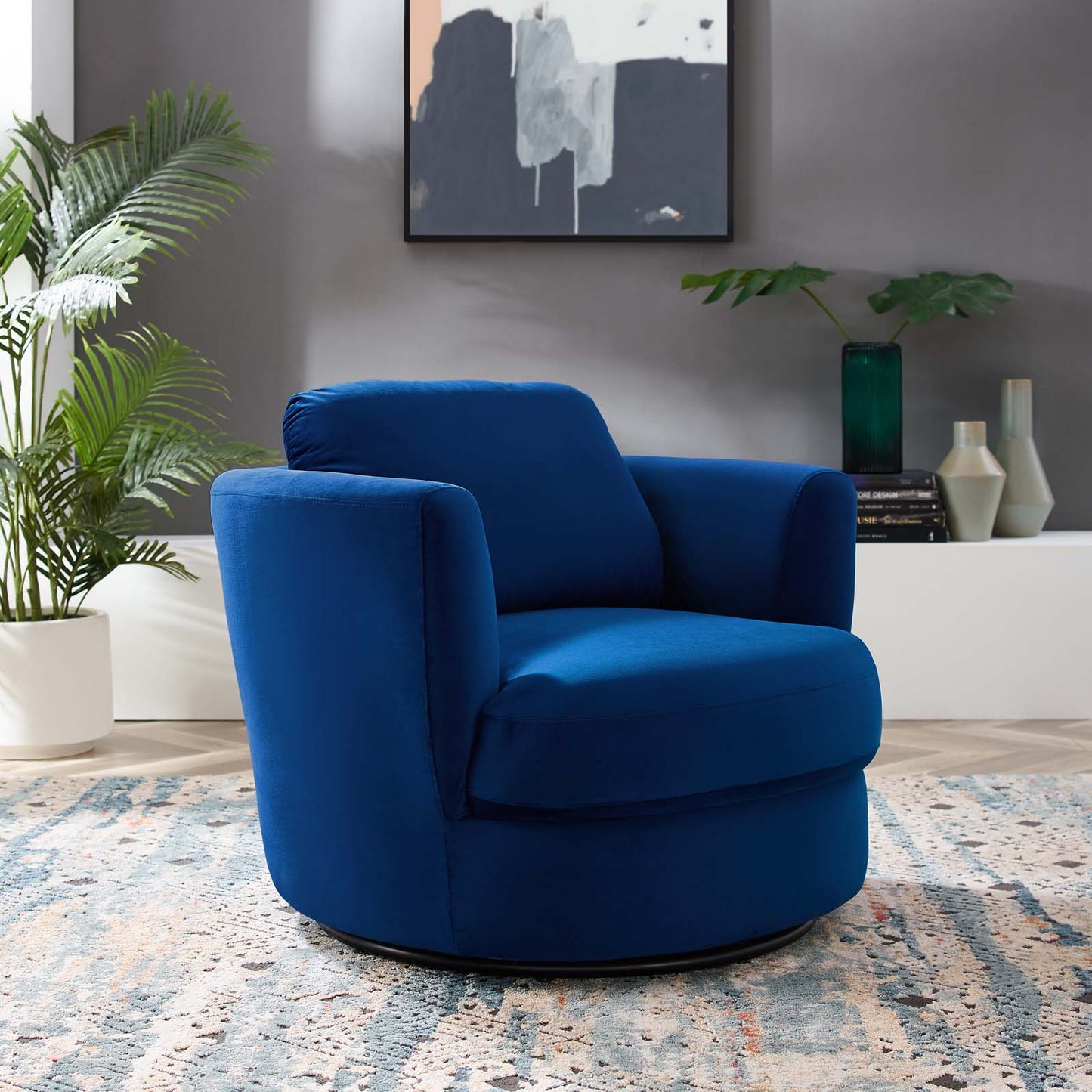Pirouette Performance Velvet Swivel Armchair by Modway