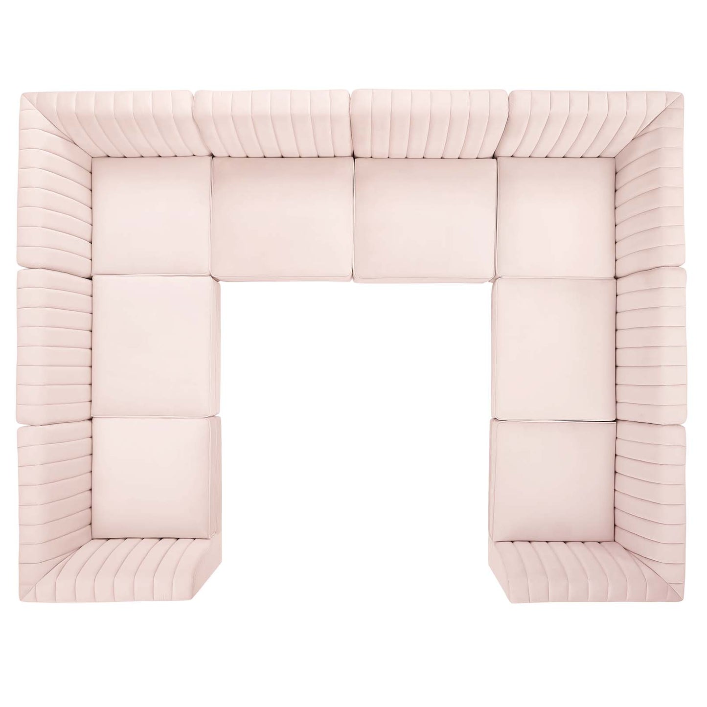 Triumph Channel Tufted Performance Velvet 8-Piece Sectional Sofa by Modway