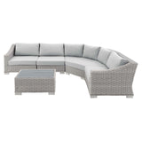 Conway Sunbrella Outdoor Patio Wicker Rattan 5-Piece Sectional Sofa Set by Modway