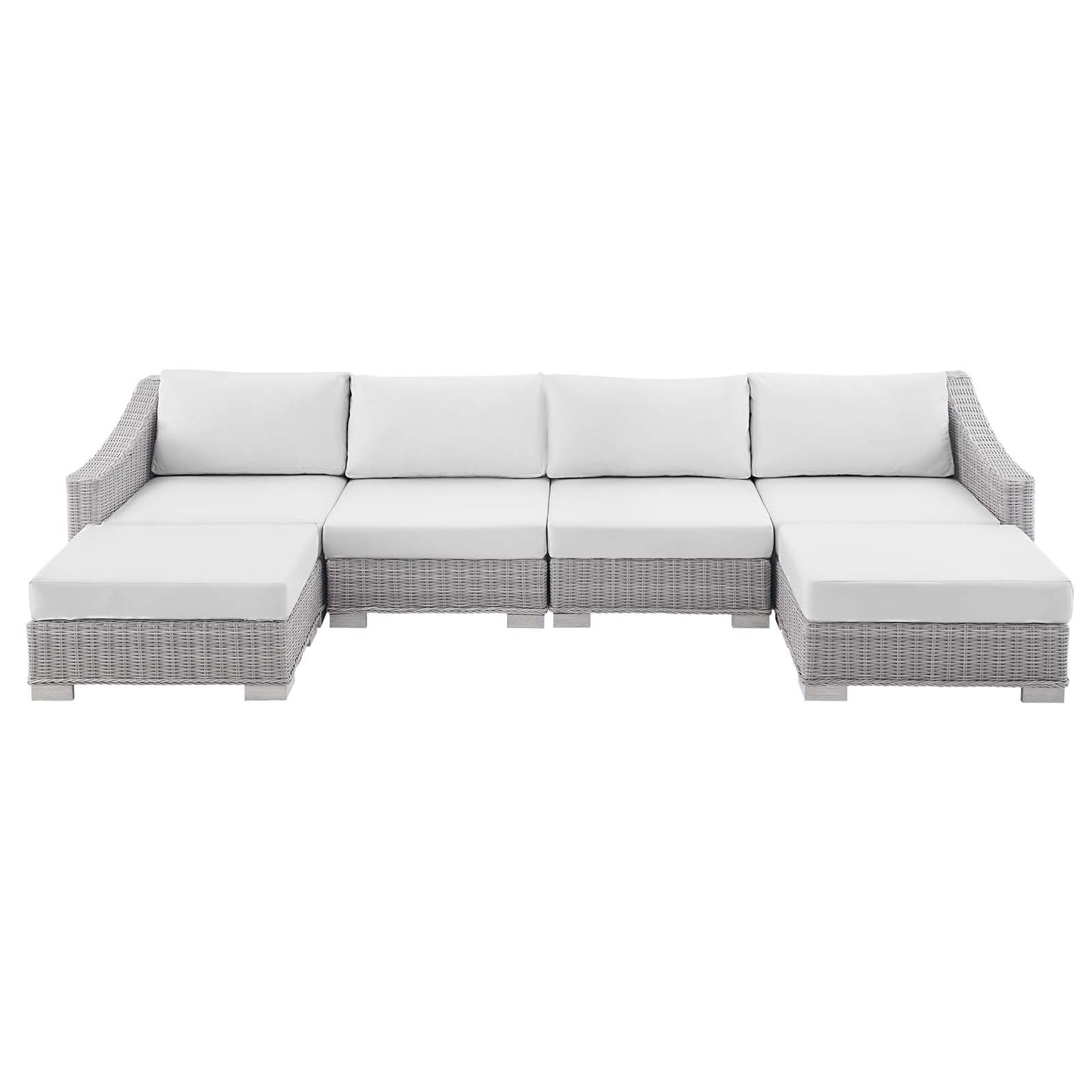 Conway Sunbrella Outdoor Patio Wicker Rattan 6-Piece Furniture Set by Modway