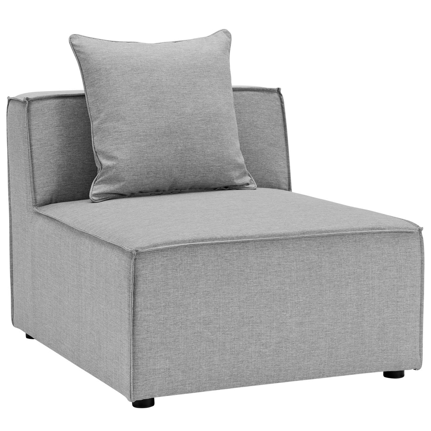 Saybrook Outdoor Patio Upholstered 6-Piece Sectional Sofa in Gray by Modway
