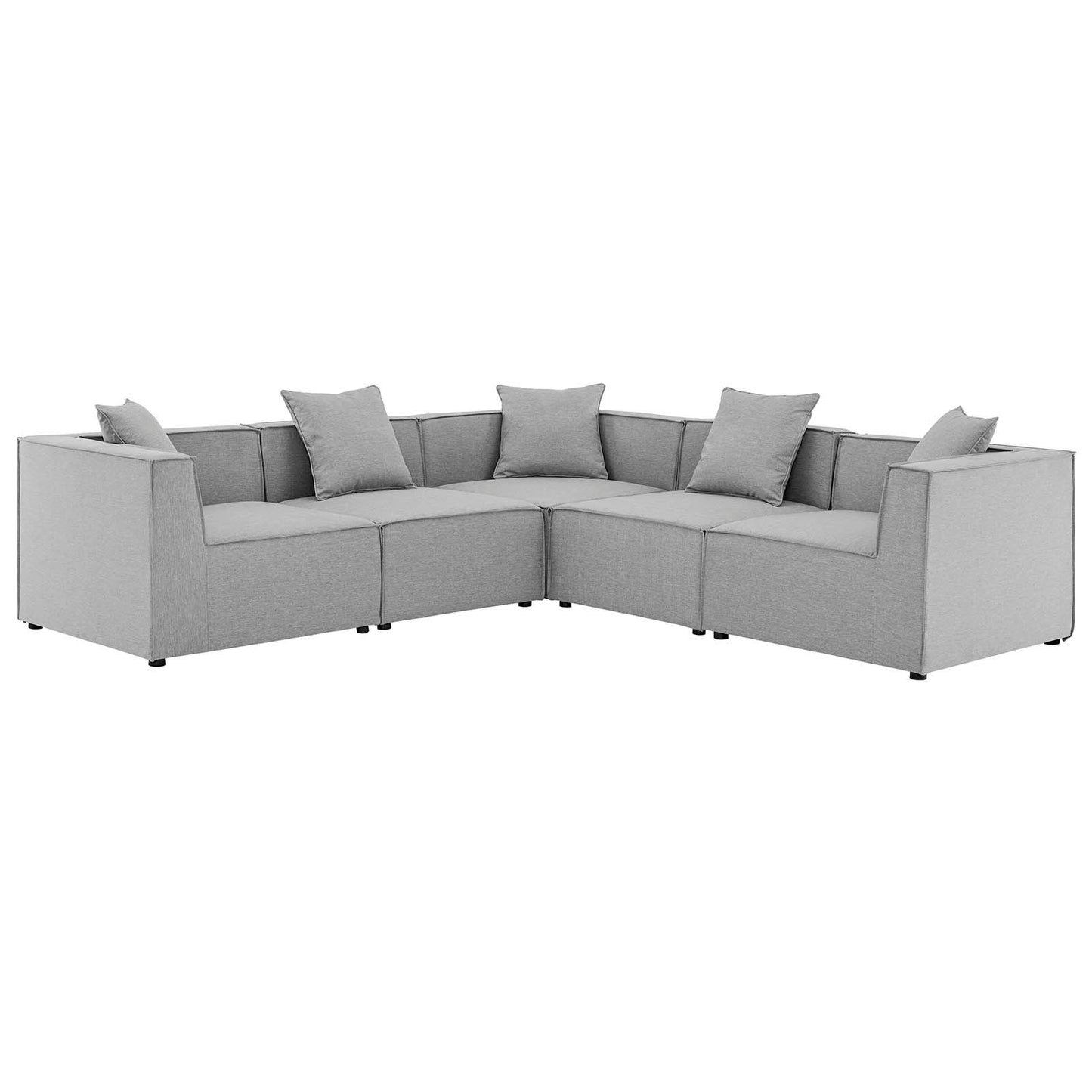 Saybrook Outdoor Patio Upholstered 5-Piece Sectional Sofa by Modway