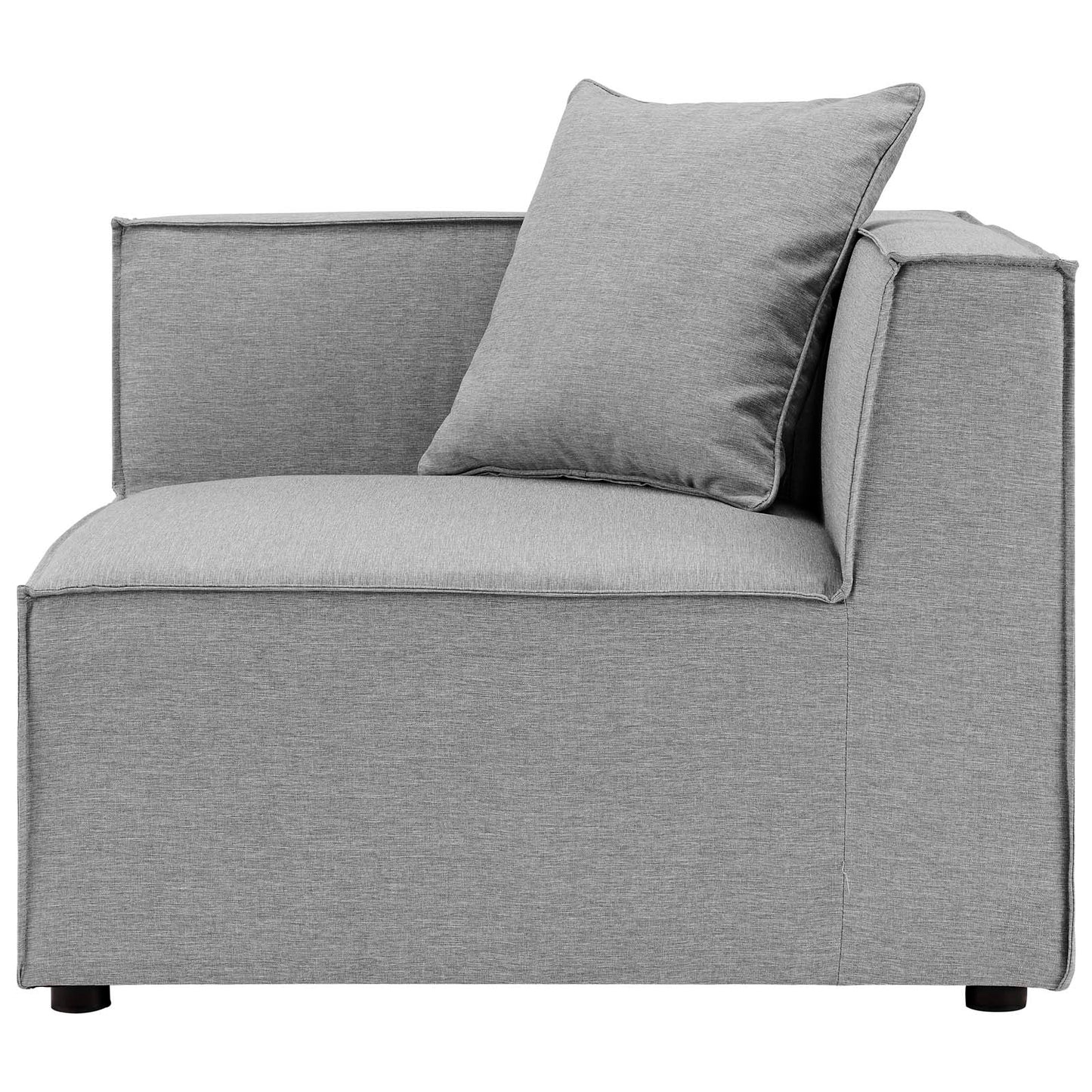 Saybrook Outdoor Patio Upholstered 7-Piece Sectional Sofa Gray by Modway