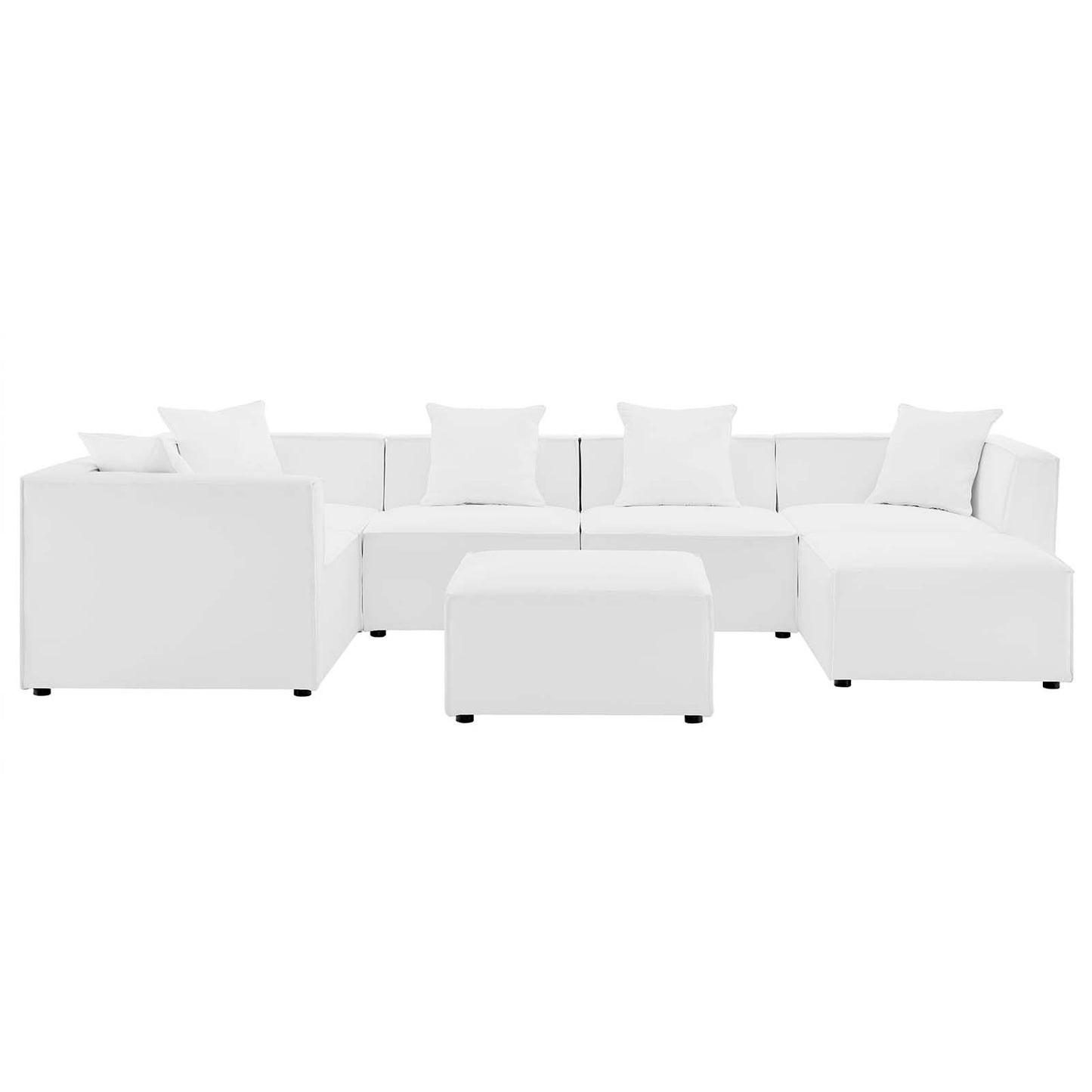 Saybrook Outdoor Patio Upholstered 7-Piece Sectional Sofa by Modway