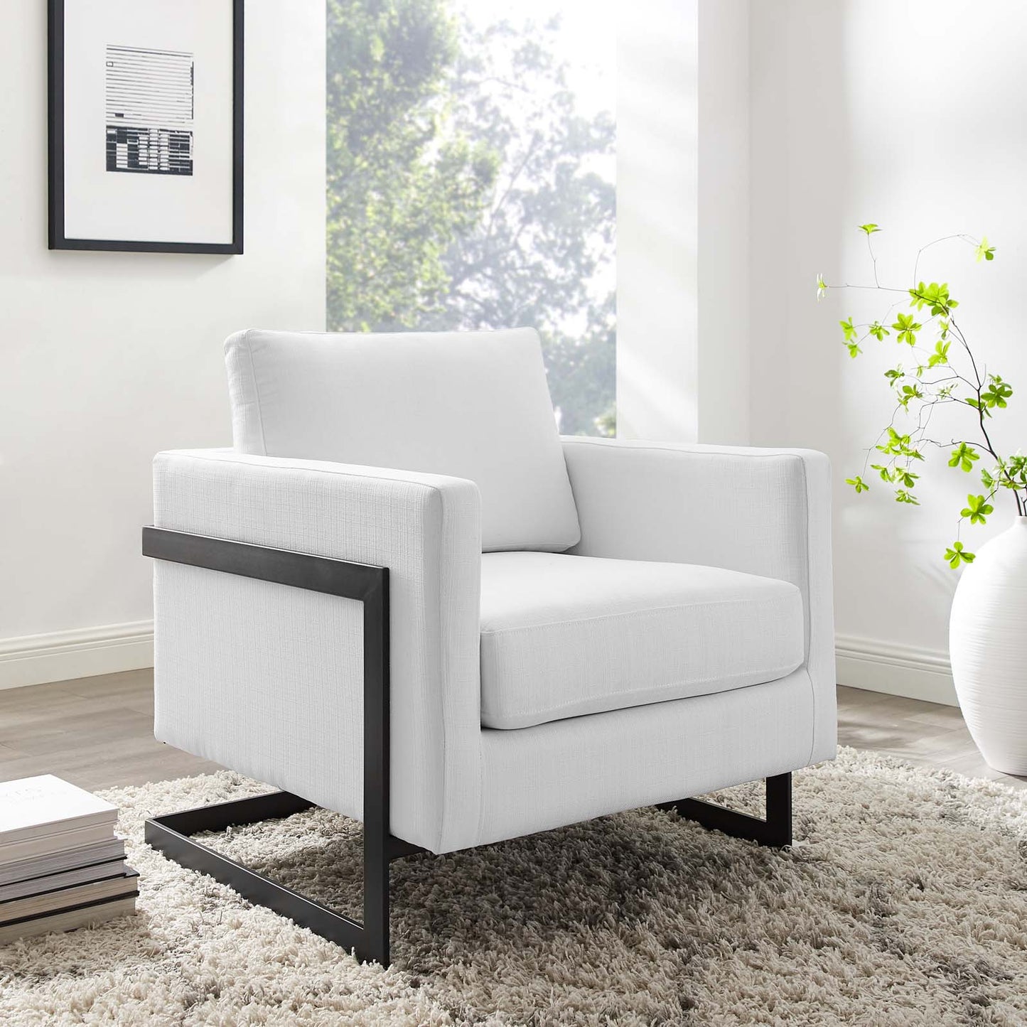 Posse Upholstered Fabric Accent Chair | Polyester by Modway